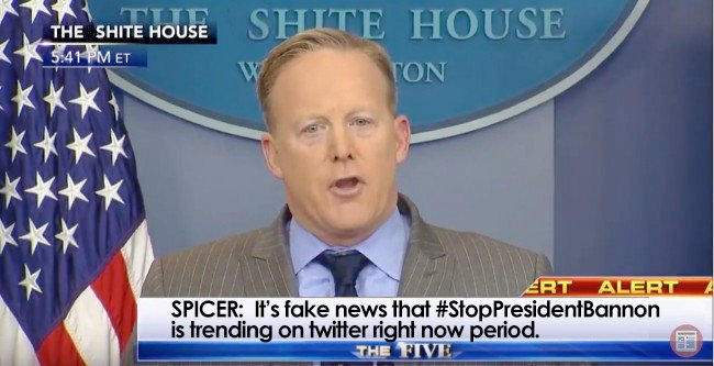 britainisshit's tweet image. #stoppresidentbannon #spicersays