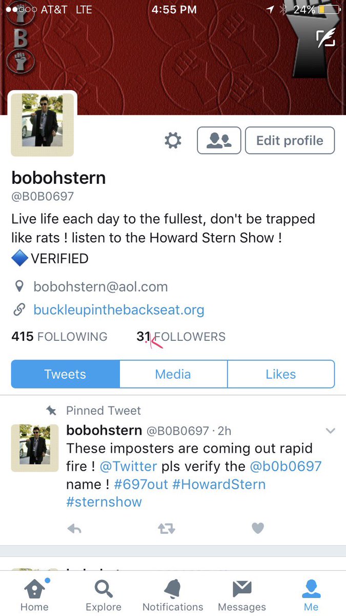 B0B0697's tweet photo. 3.1K followers ! #caseclosed #HowardStern #697out https://t.co/ZmKZMrN6VX