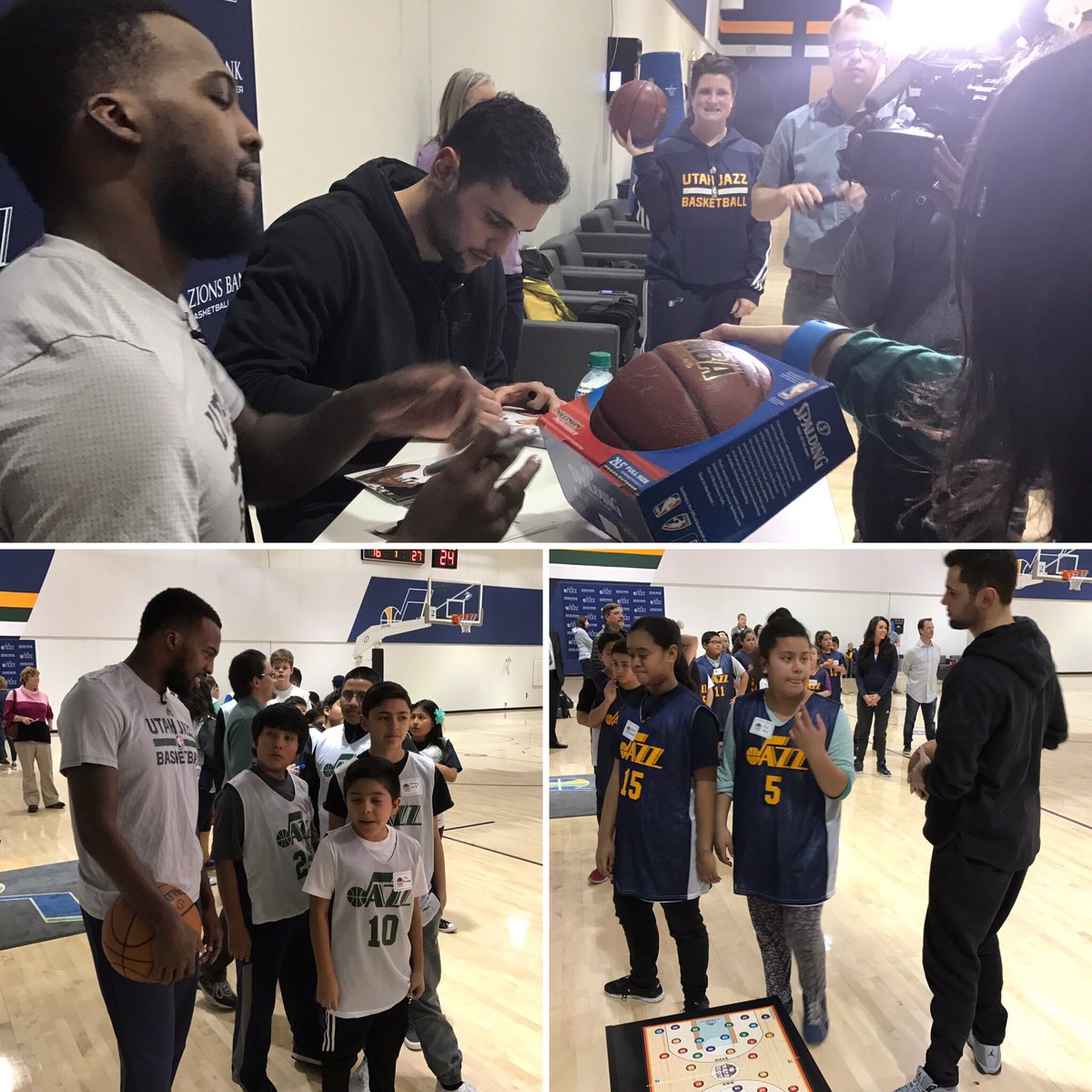 .@ShelvinMack & @RaulTogni shooting jumpers and solving problems with @NBAMathHoops today!! 🏀📝❓💡 https://t.co/dwRZMOt41z