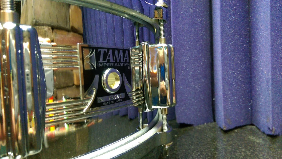 Early vintage TAMA King Beat steel snare. 5 X 14 with die cast hoops and coffin lugs. Restored to nearly new condition. Love me some TAMA!