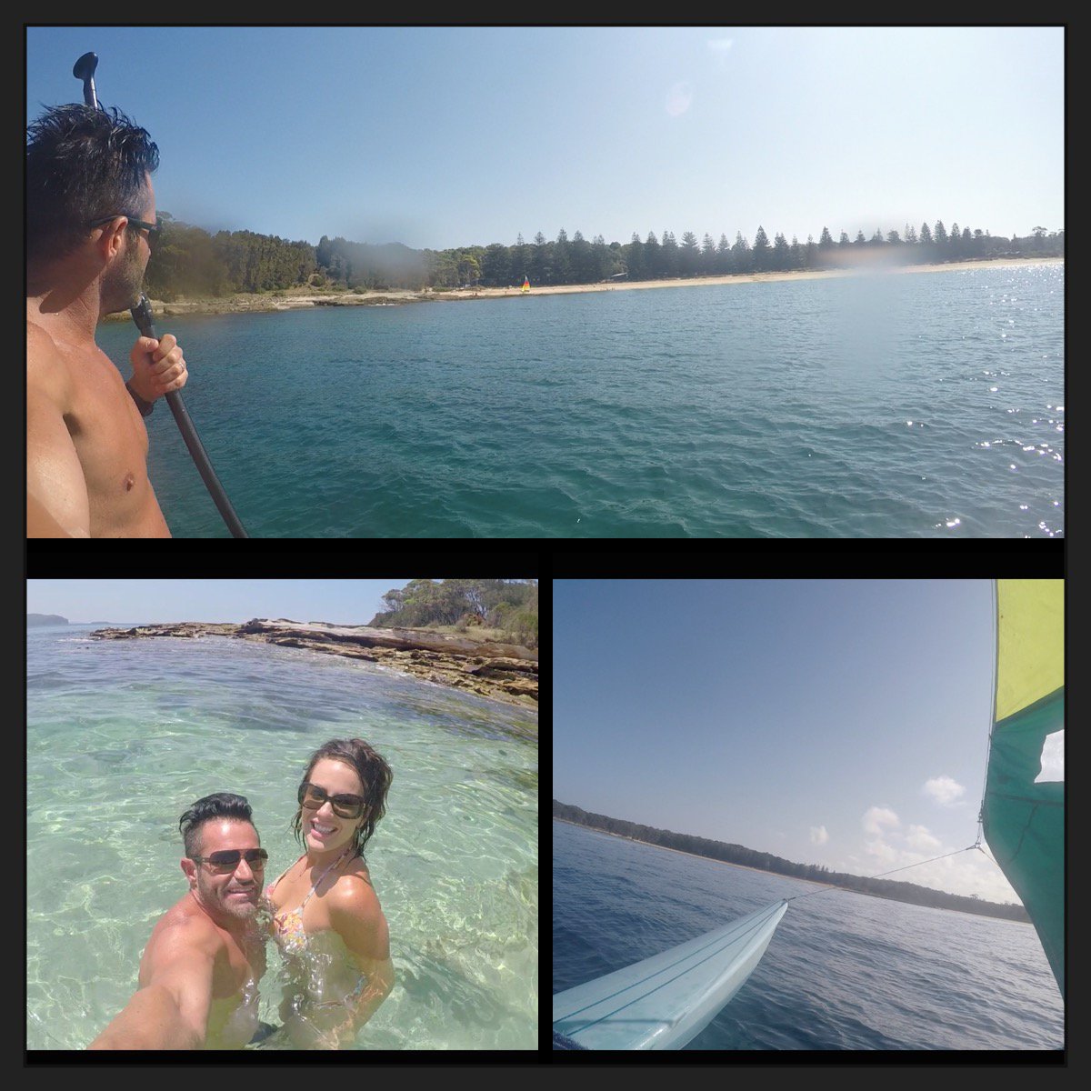 Fun day trip to the coast. Bit of Sun,SUP,boats and a babe😀.