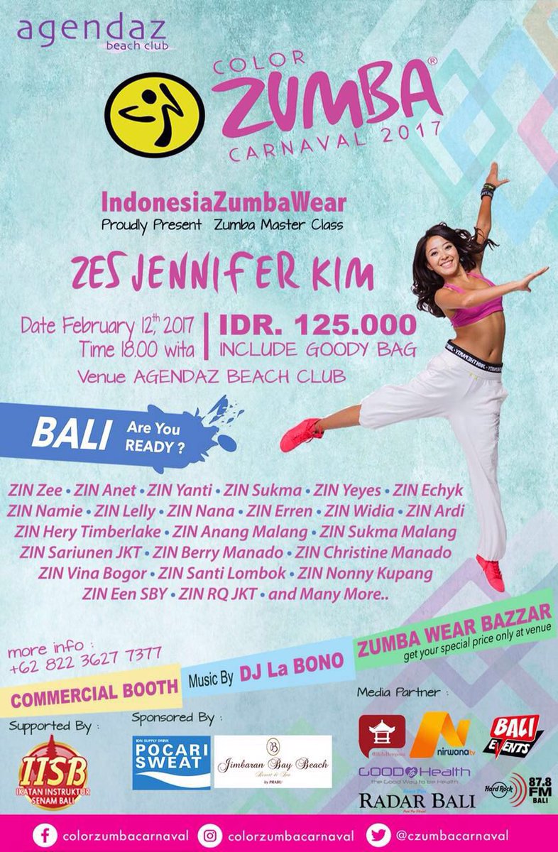 Kaka, Tante, Iwa, Meme &amp; iLuh sudah dapet tiket <a href="/czumbacarnaval/">Color Zumba Carnaval</a> kalau belum segera dapetin, detail ada di poster ya.