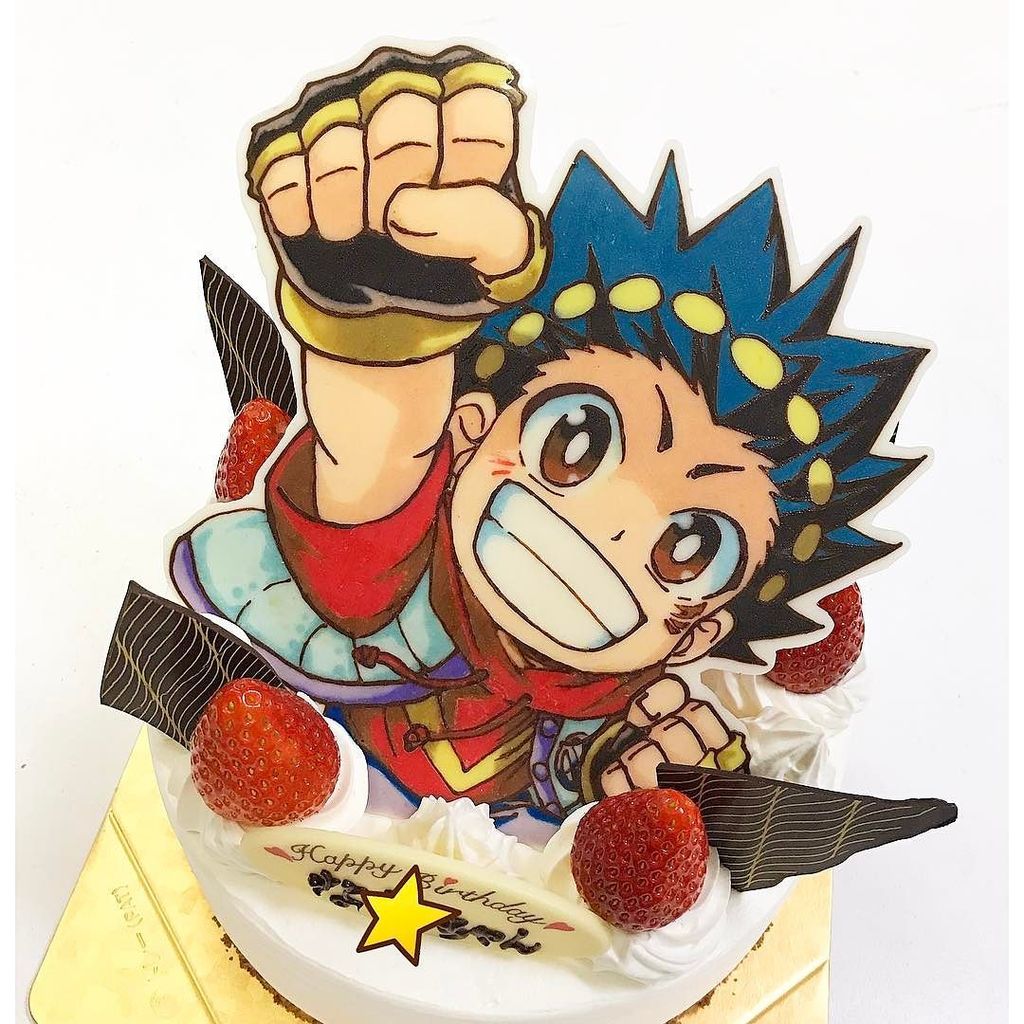 キャラデコ職人 ベイブレードバーストの蒼井バルトのイラストケーキです お誕生日おめでとうございます ベイブレードバースト 蒼井バルト イラストケーキ キャラクターケーキ T Co Ubgcc6bi0j