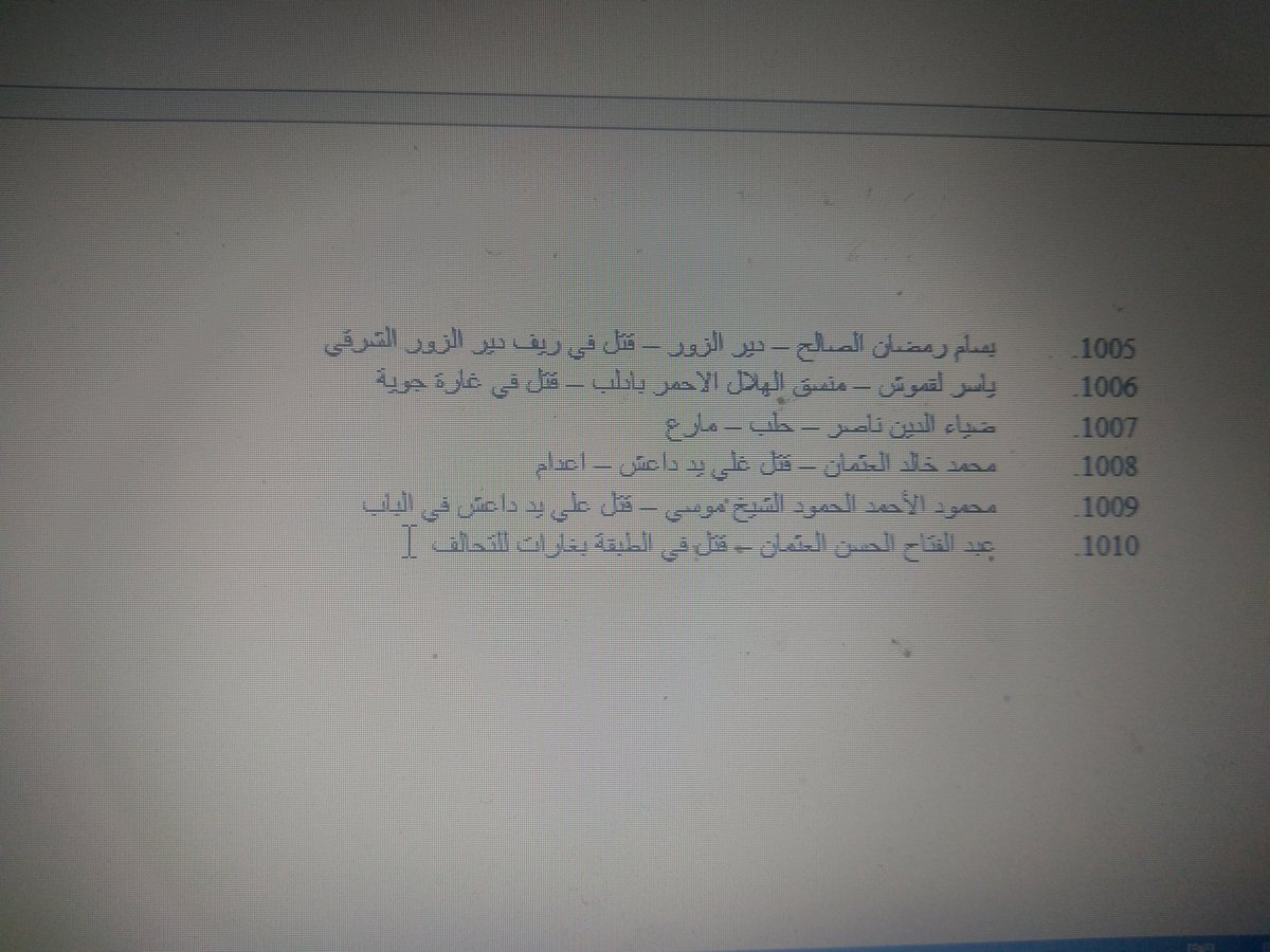 OmarHam68912624's tweet image. 1010 KIA from 21/10/2016 till 31/12/2016 in Syria 11 
#syria #SyrianArmy #SyriaTruth 
#ملحمة_حلب_الكبري
