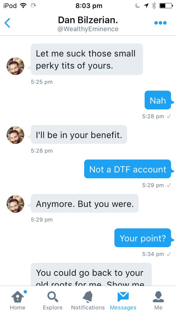 SexualFauxxx's tweet photo. Somebody doesn't take rejection very well. What a pity. https://t.co/zkoToRrTd3