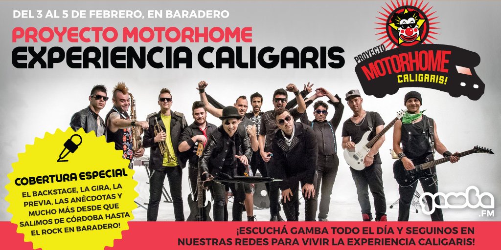 GambaVillaMaria's tweet photo. #ProyectoMotorhome #ExperienciaCaligaris nos vamos de gira al @RockEnBaradero juntos a @LOSCALIGARIS Seguinos en https://t.co/oU619tRxtZ https://t.co/URD6x67YCG
