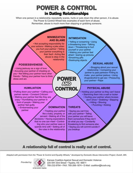 Relationship power and control wheel