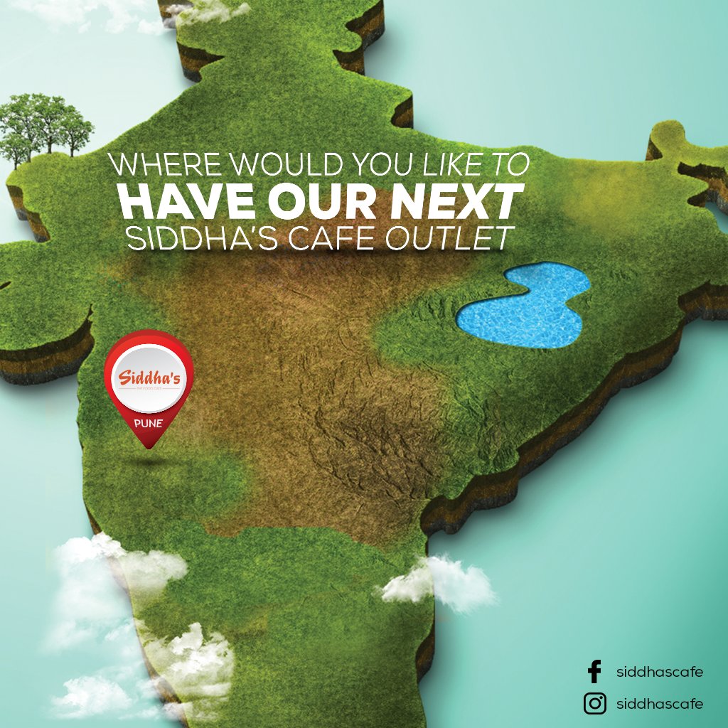 SiddhasCafe's tweet photo. Now have a Siddha's Café near you. Where would you like to have our next outlet. Comment Below. #NewOutlet #ComingSoon https://t.co/WK3UflnSXa