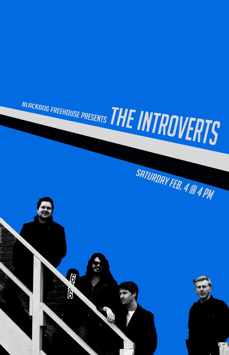 The Introverts (@introvertssound) on Twitter photo We had a blast this past Saturday, and now we want to keep the good times rolling! <a href="/BlackDogOnWhyte/">Black Dog Freehouse</a> this Saturday! 4PM free show! We had a blast this past Saturday, and now we want to keep the good times rolling! <a href="/BlackDogOnWhyte/">Black Dog Freehouse</a> this Saturday! 4PM free show!