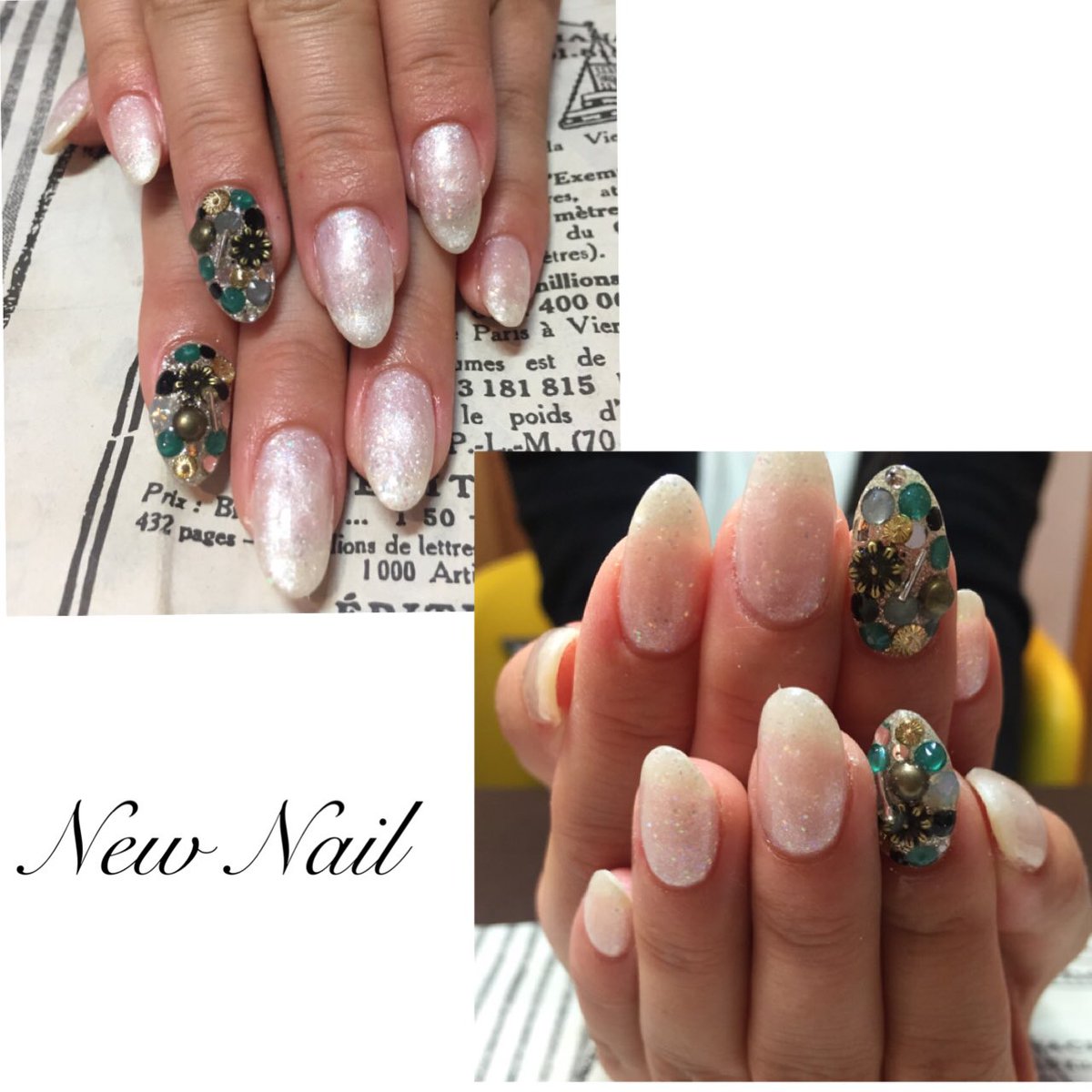 miju_ry's tweet photo. 💓New Nail💓
今回もかわいい〜😌💅
爪折れちゃったのショックだったけど吹き飛んだ👻👋🏻
いつもありがとみっちゃん👸🏾💞💭
埋め尽くしジャスミンみたい〜👸🏾👗💫
お仕事がんばるぞ🤔
#NewNail #clearwhite #stone #Hologram #Simple https://t.co/6Mx4MGmqHb