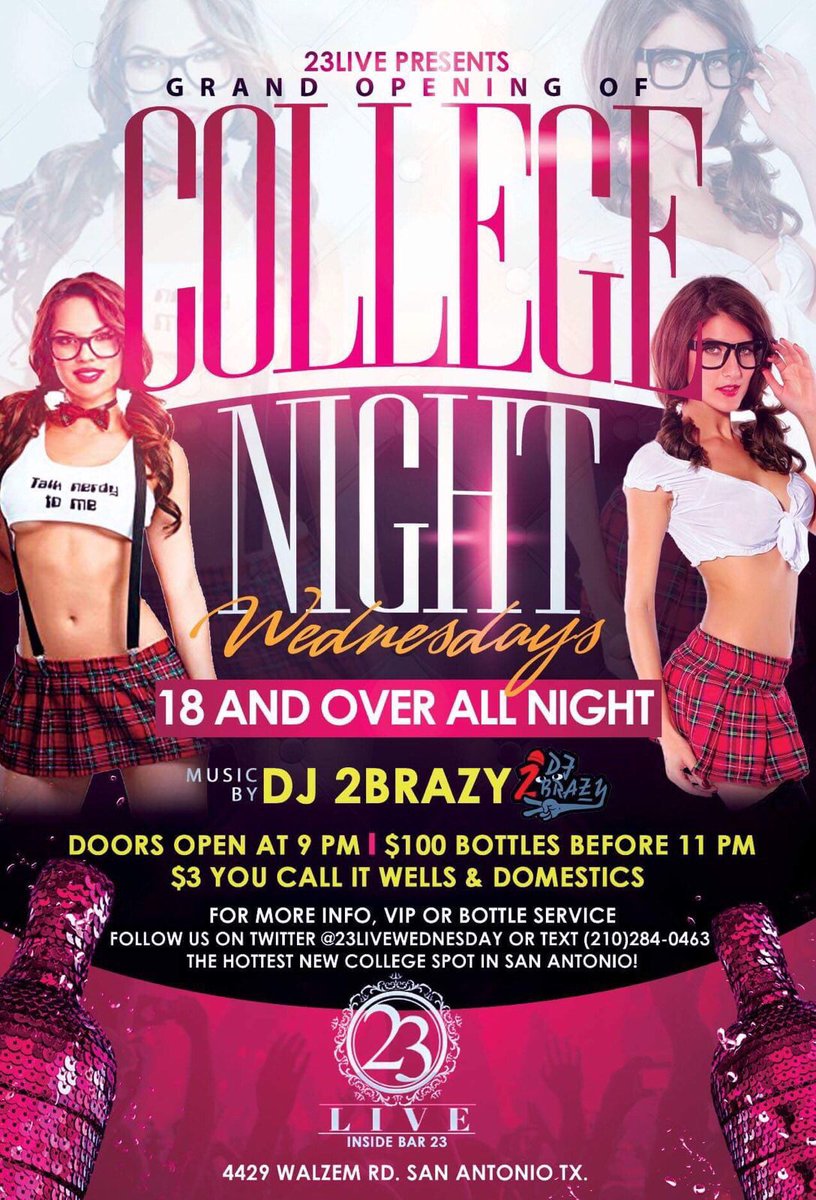 JonnyBravoo's tweet photo. The move for Wednesday at 23 Live girls free before 11 sounds by @Dj2Brazy all night 🔌 drink specials all night x hooka pull up if you free https://t.co/qS1NKWVzKj