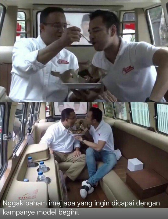 Gue gak paham maksud dari kampanye gambar ini, sepasang PRIA dengan 1 sendok saling suap2an.. gak bagus buat anak2