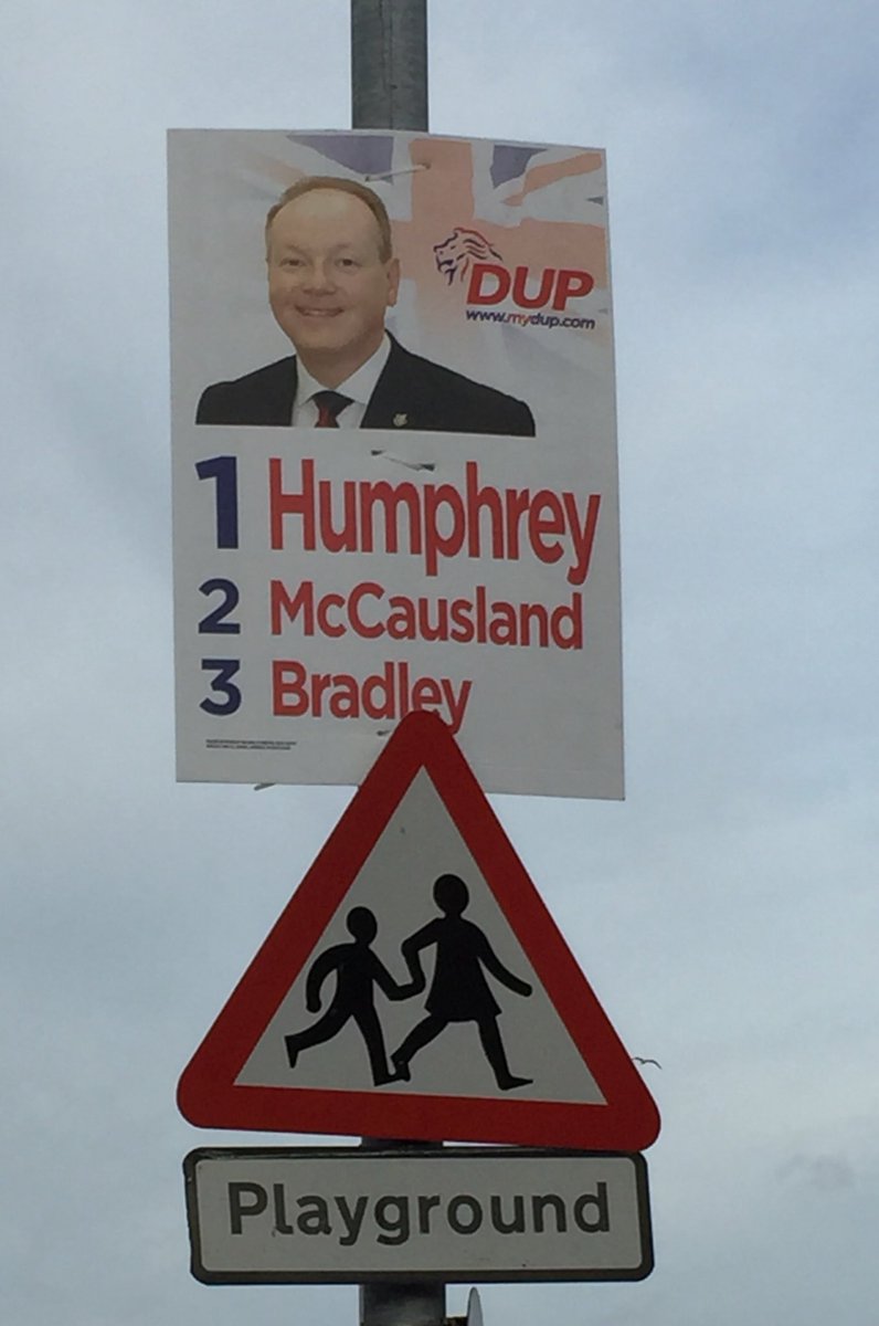 QuintinOliver's tweet photo. #BelfastNorth contested in #AE17 by @duponline three, in tight five-seater https://t.co/YF7DwFeKRq