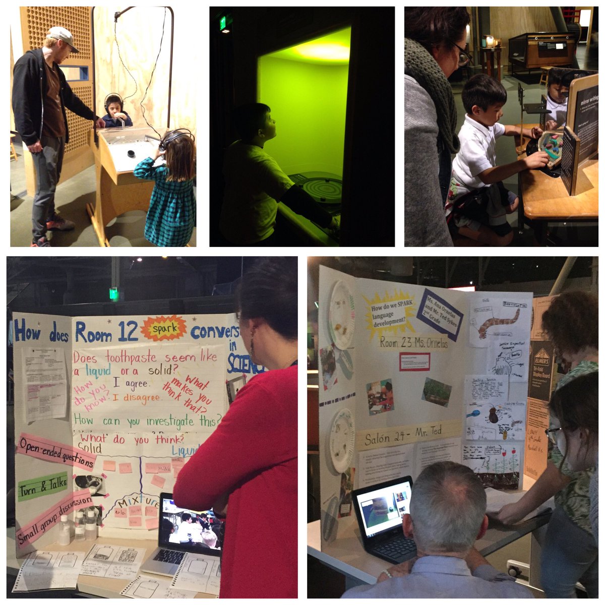 SFUSD_Science's tweet photo. Great night listening to #sfusd teachers explain how they use #ScienceAsSpark for language & playing @exploratorium! https://t.co/v9tUis30px