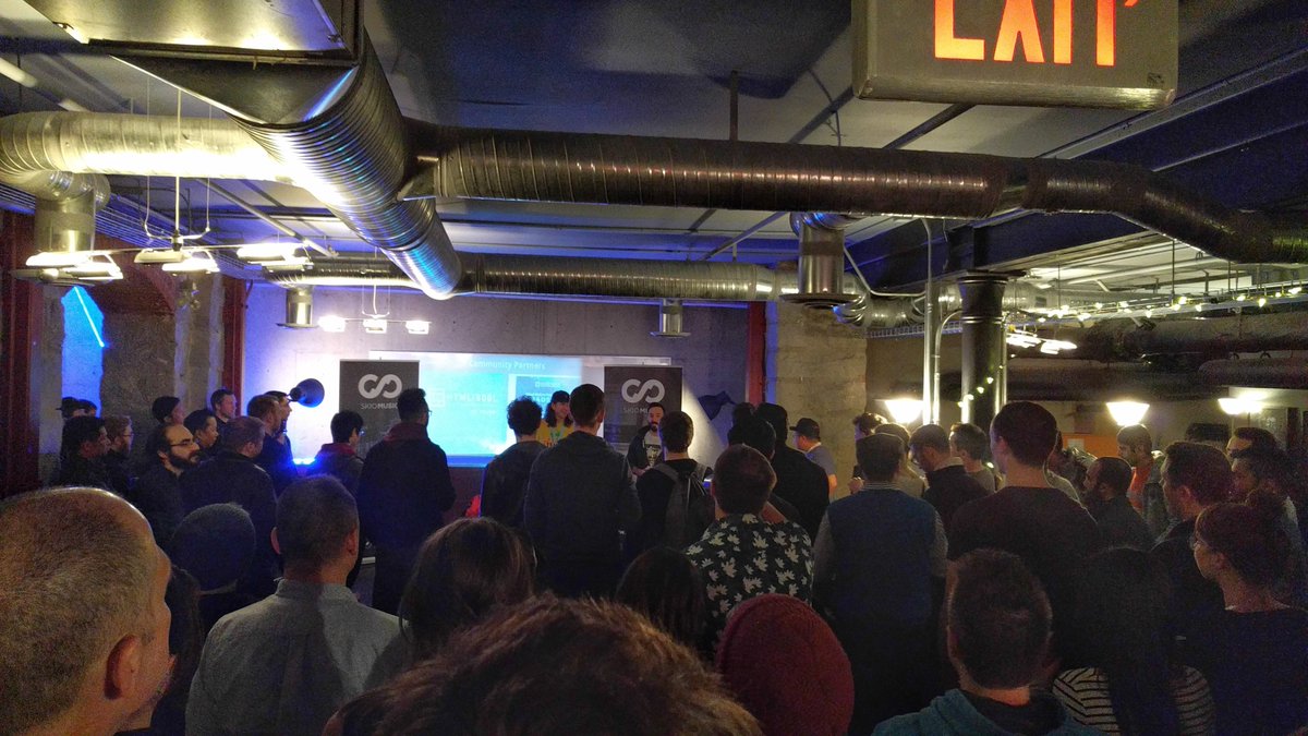 james2doyle's tweet photo. Whoa. This place is packed! I can't even get to the front! @HackerNestVAN #vancouver #tech https://t.co/uHWYJ0p2Jf