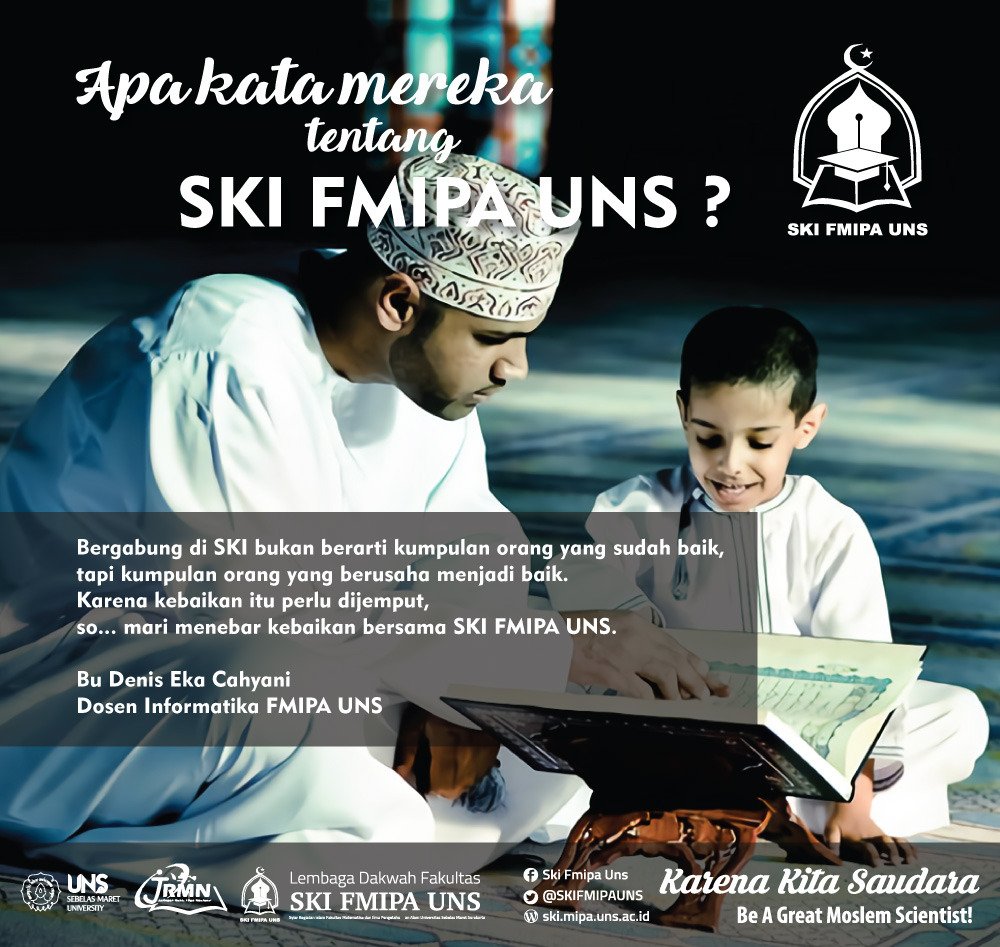 🚨H-0⃣6⃣ Penutupan OPREC🚨
📽 Apa kata mereka tentang SKI?
➖
(Ibu Denis Eka Cahyani, Dosen Informatika FMIPA UNS)

👉🏻 bit.ly/CaraDaftarSKIF…