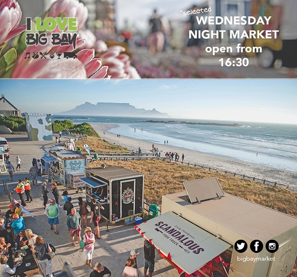 Don't miss the FIRST #BigBay #NightMarket of 2017 from 4:30PM on 8 February - #blouberg #capetown #capemarkets😀