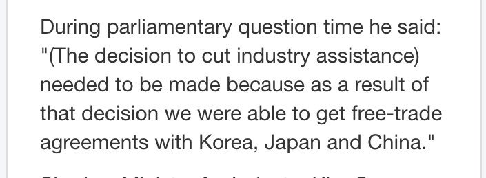 teakingw's tweet photo. #LNP sacrificed real manufacturing   jobs at Toyota Altona &amp; elsewhere for trophy free trade deals #auspol #KAFTA #JAEPA #CHAFA ...Hockey: https://t.co/hoLjCxByQW