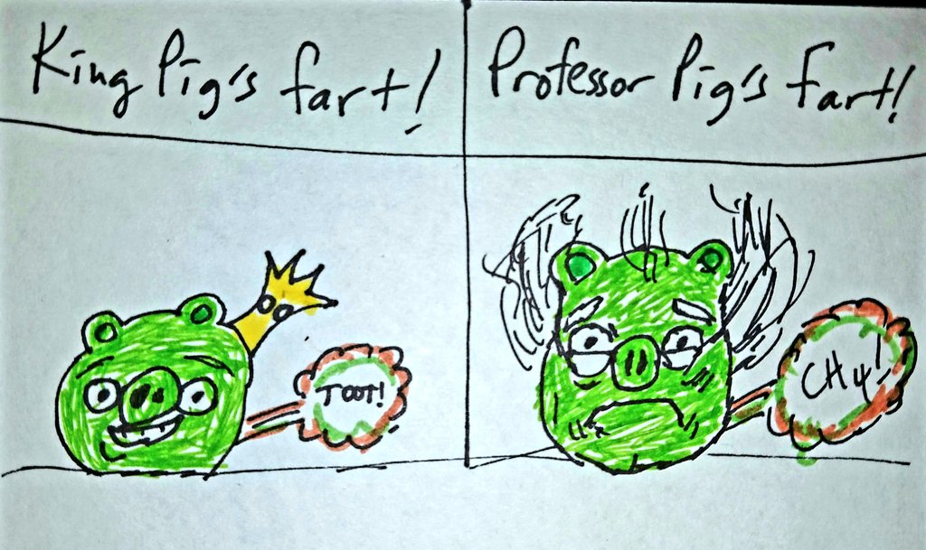MrMoustacheGP's tweet photo. #YoWhutUP!  The #KingPig's farts vs.  The #ProfessorPig's farts!!! https://t.co/dfrMfK6rjV