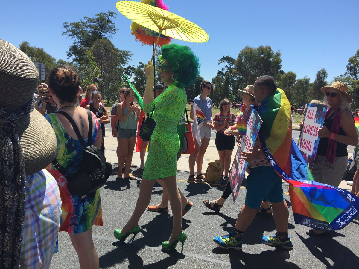Great mid summer parade on Fitzroy st St Kilda. Fun. Fun day