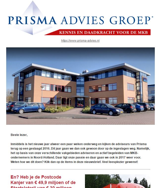 LEESTIP: Nieuwsbrief <a href="/PrismaAdvies/">Prisma Advies Groep</a> januari 2017. Klik hier: bit.ly/Prisma_01_2017. Veel plezier! :-)