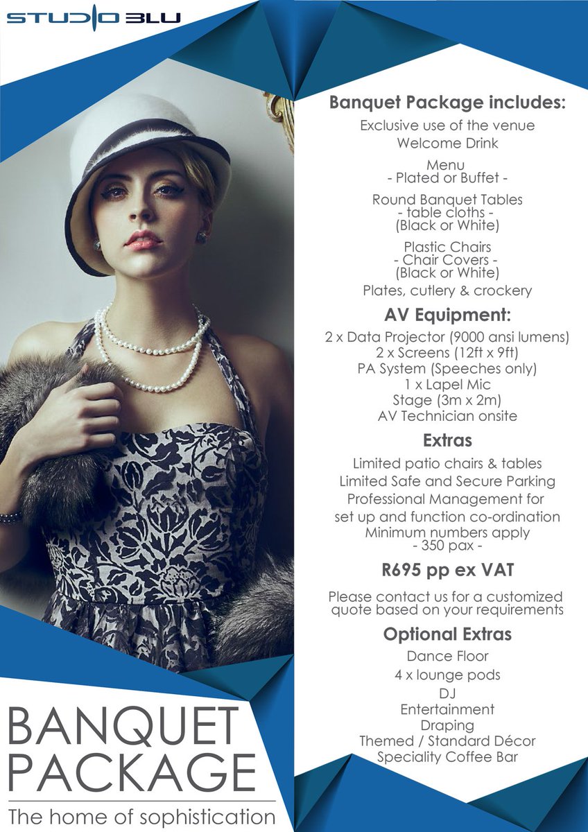 Studioblusa's tweet photo. Take a look at our new #banquet package for #2017 https://t.co/SUfHxm9K3g