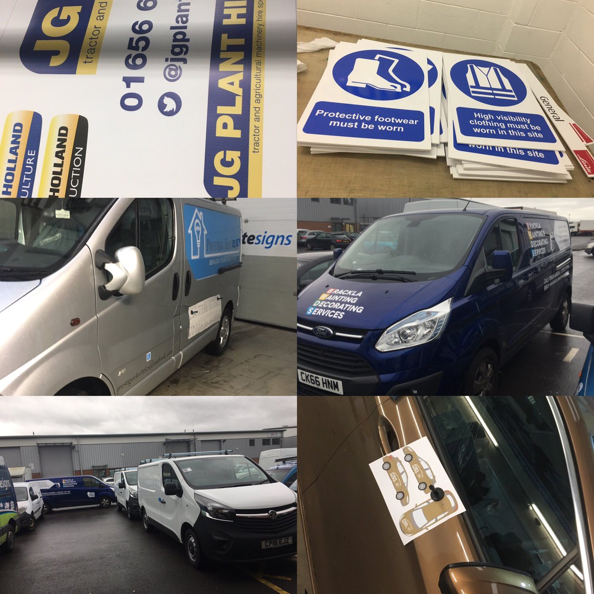 EliteSigns's tweet photo. Busy morning here with #banner #printing for @jgplantwales, #signs, #accidentrepair #livery, #promographics for #Vauxhall #Astra,&amp; 3 #vans 😁 https://t.co/hwppue7jwF