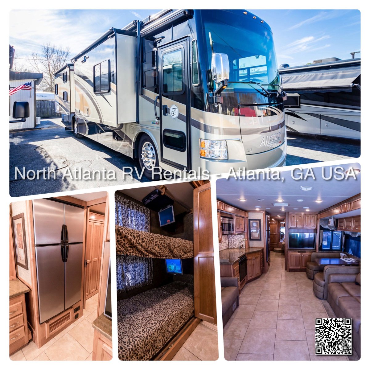 NARVRentals's tweet photo. 2016 Tiffin Allegro RV Rental Special!
$1749 wkend / $4149 week
Now til end of Feb 2017
(770) 966-1551 #SB51 #RVlife
https://t.co/VZDN98Hi4o https://t.co/IqykHGUQgq