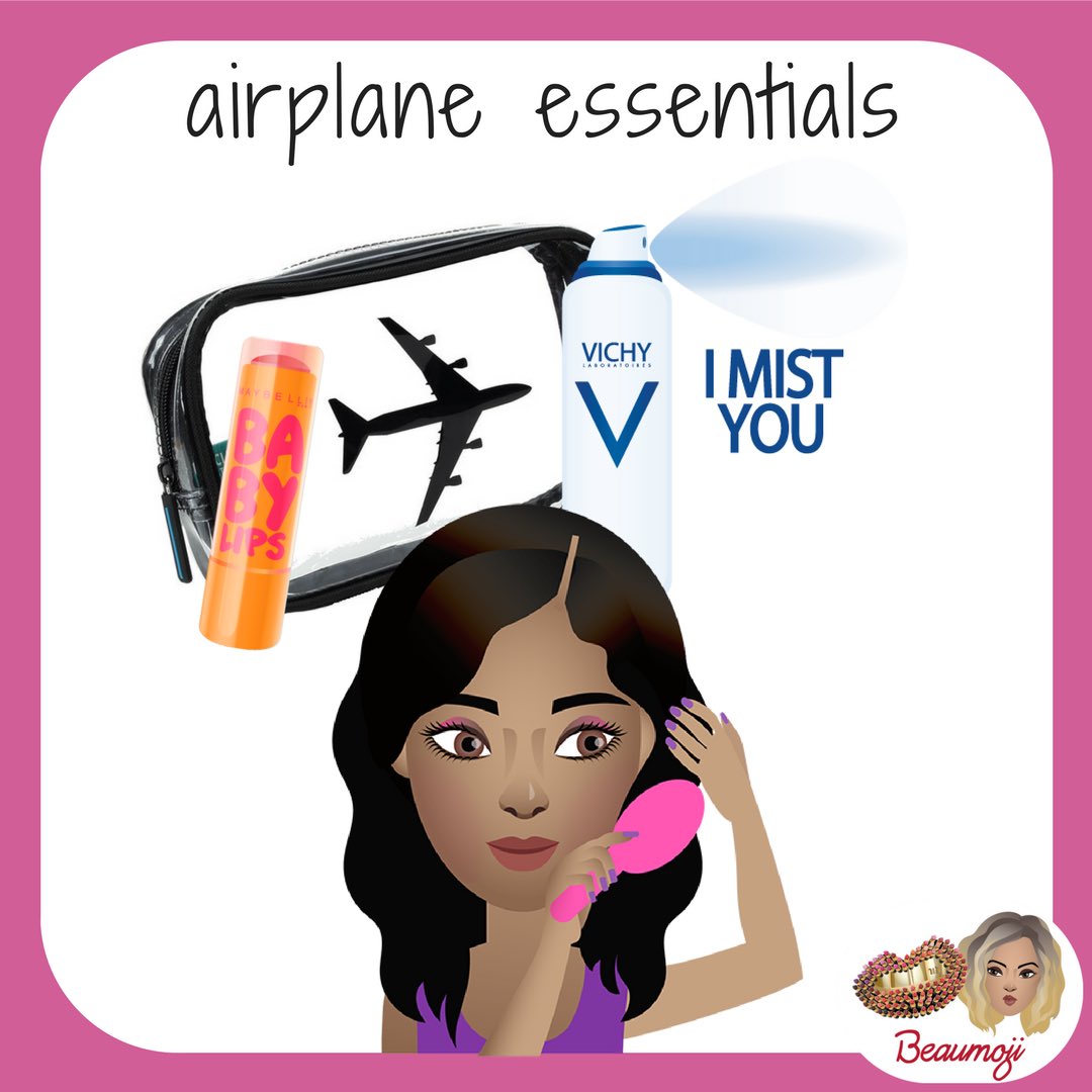 Beaumoji's tweet photo. I always carry a #babylips and my #vichyusa thermal spa water so I don't get dried out on the plane. #beaumoji @Maybelline @Vichy_USA https://t.co/zfzQF74CQQ
