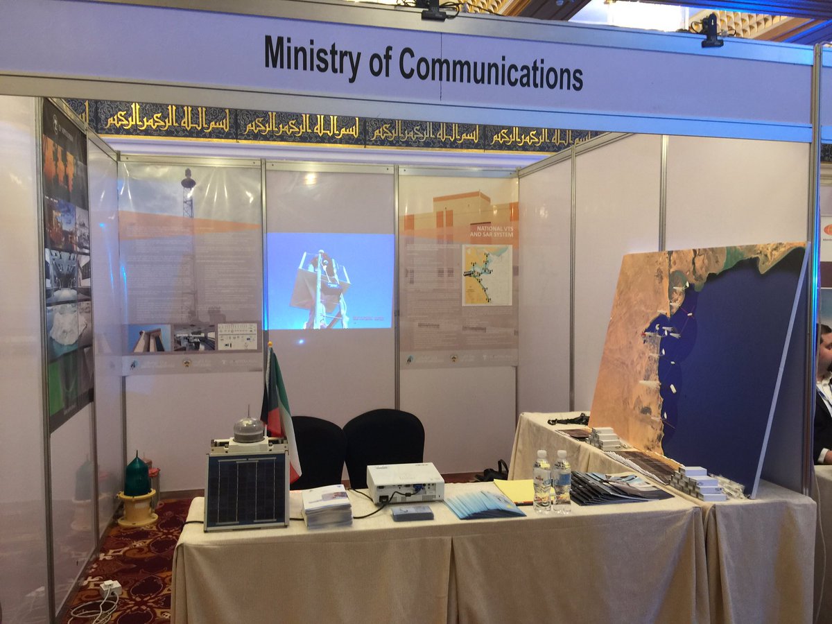 GVezzani73's tweet photo. MoC Exhibition Stand at Maritime Conference in Kuwait @TheRegencyQ8 really honored to attend this event #VTS #surveillance #AtoN #Dappolonia https://t.co/KKEVzzeTdu