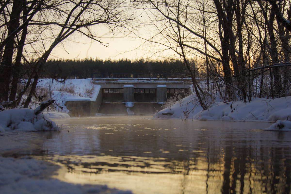 Утро на реке Венёвке. Рассвет был прекрасен. #венев