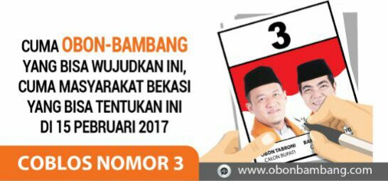 Phy378's tweet photo. Paslon @obonbambang siap untuk mewujudkan

Masyarakat Kab. Bekasi yg menentukan

#PilihObonBambangNo3
#PilkadaKabBekasi2017
#BekasiBaikBenar https://t.co/Bm7jBWDYt7