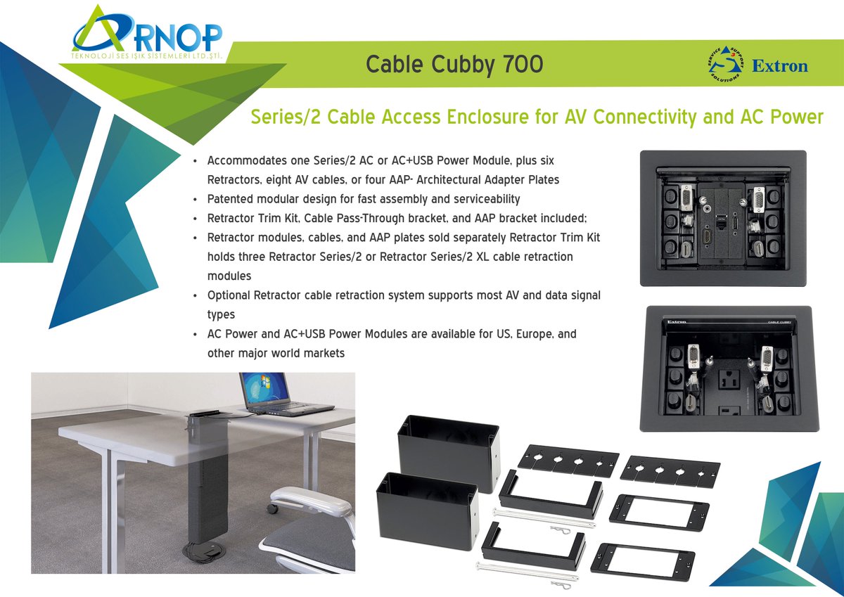Arnopltd's tweet photo. Extron  |    Cable Cubby 700 
Series/2 Cable Access Enclosure for AV Connectivity and AC Power

#arnop #extron #cablecubby https://t.co/YvKkwqd63H