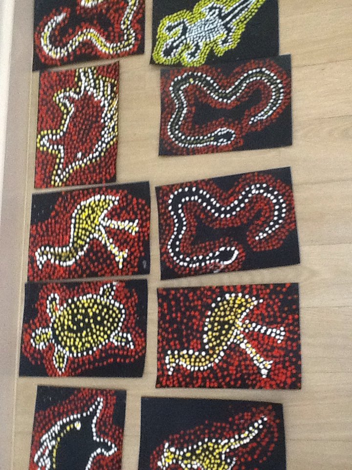 Look  at our brilliant aboriginal art.  Thanks to Steve and Alex for a great day. #LHPS