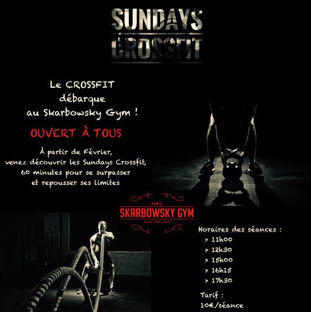 Prêts pour des séances de CrossFit avec Kru Yamani?! Alors viens te bouger! #TeamSkarbowsky #CrossFit #Paris #Sport #SkarbowskyGymParis
