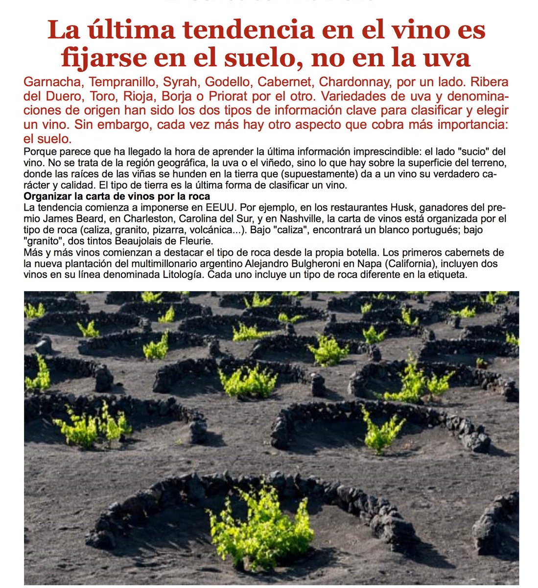 MarinWines's tweet photo. La última tendencia en el vino es fijarse en el suelo⛰, no en la uva🍇. @vino_piedras @DoCarinena , #wearediferent https://t.co/ELUbDeOZWR
