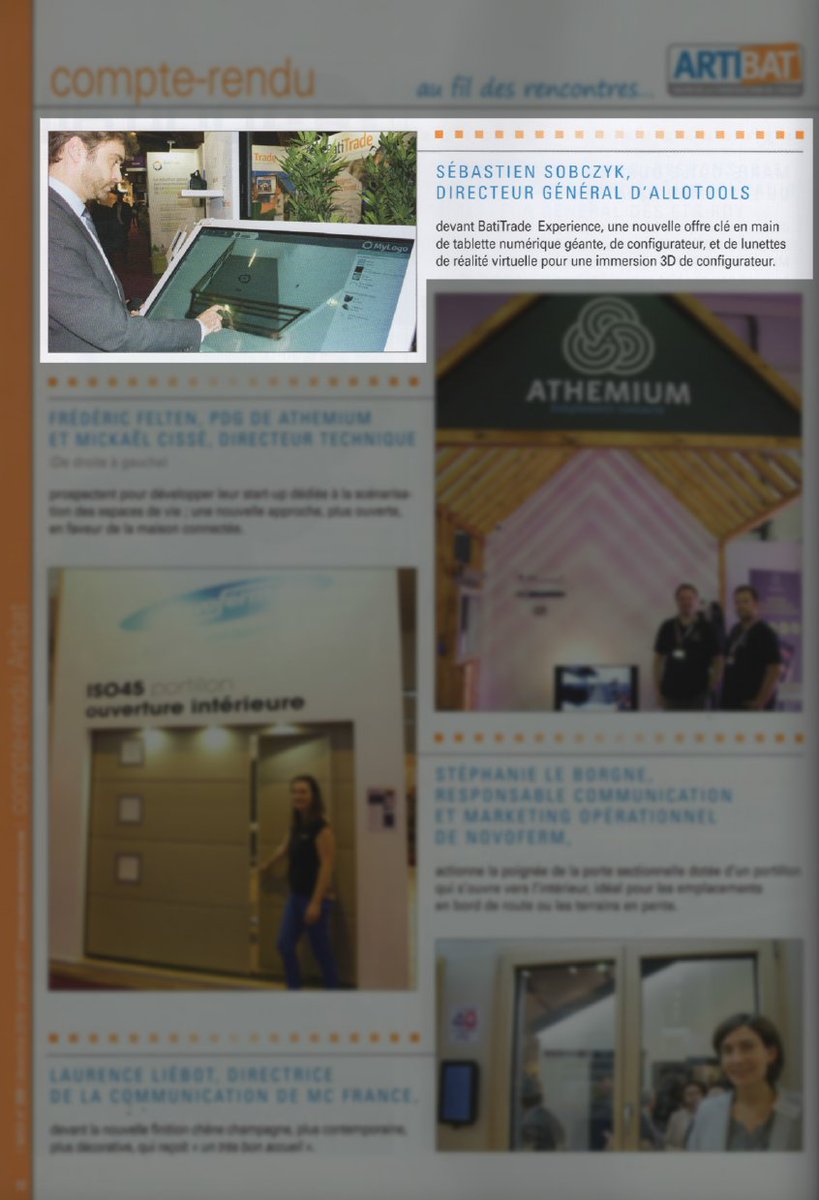 BatiTrade's tweet photo. Merci @Magazine_VMA pour votre encart sur notre solution @BatiTrade dans votre numéro spécial @artibat2016 https://t.co/bCIymhZ8so