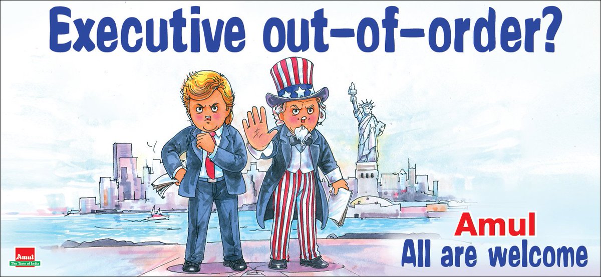 Amul_Coop's tweet image. #Amul Topical: U.S. President’s ban on immigrants.