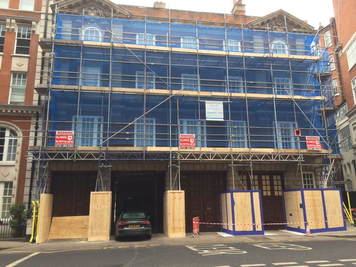 NLScaffolding's tweet photo. Job completed at the old fire station in knightsbridge #scaffolding #construction #teamwork #nlscaffolding #scaffolders #monoflex #london https://t.co/A6giSkZOQ6