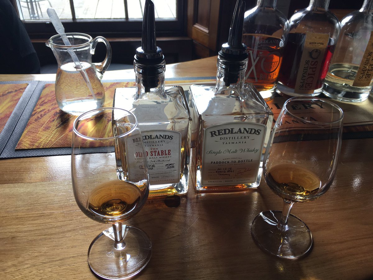 peatandbarley's tweet photo. .@Redlandsestate @TasWhiskyTrail @TasWhisky @WhiskyTas Bill Lark's once personal whisky collection, two very fine drams (#OldStable by @Sullivans_Cove) and a bathroom so big it has a fireplace. https://t.co/VdcVIMeUTJ
