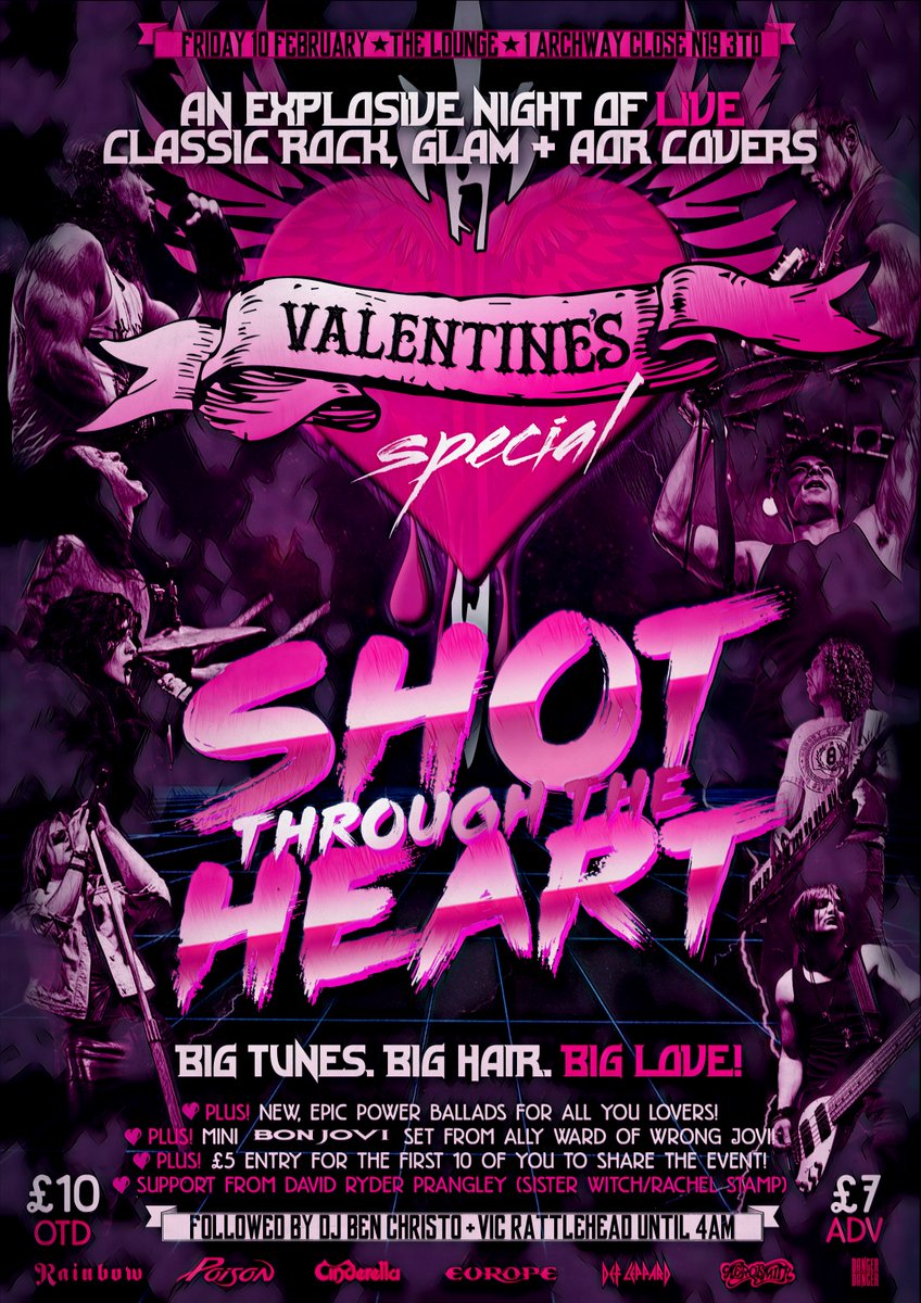 ShotThruHeart's tweet photo. Friends- WE'RE BACK FOR A VALENTINES SPECIAL! :D
Feb 10th at @thelounge666 !
Please RT &amp; help us spread the word for one amazing night! 🤘😍 https://t.co/BuScHLQSD3