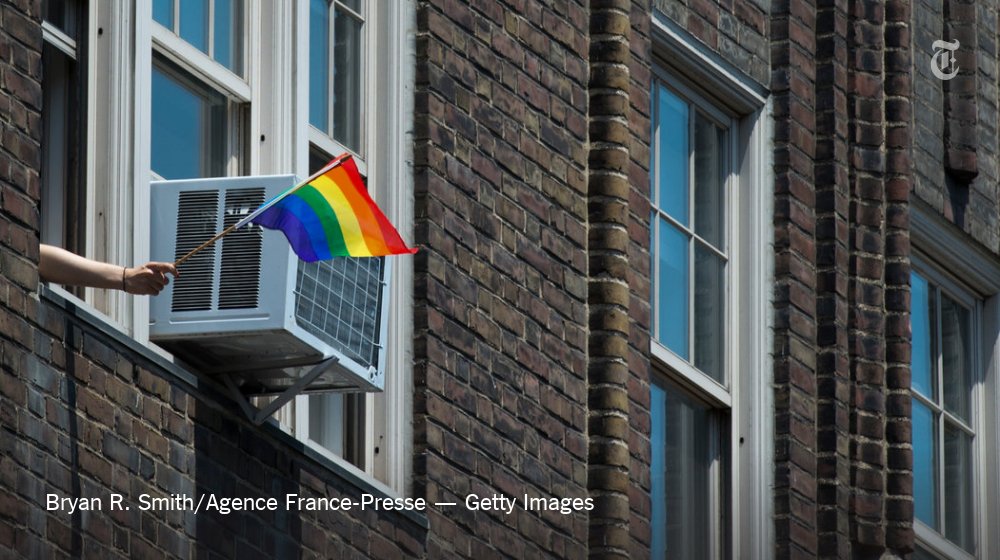 nytimes's tweet photo. The White House said that Trump would leave in place a 2014 order that created new protections for LGBT people https://t.co/YwasfEP177 https://t.co/DDlQ2jrD2V