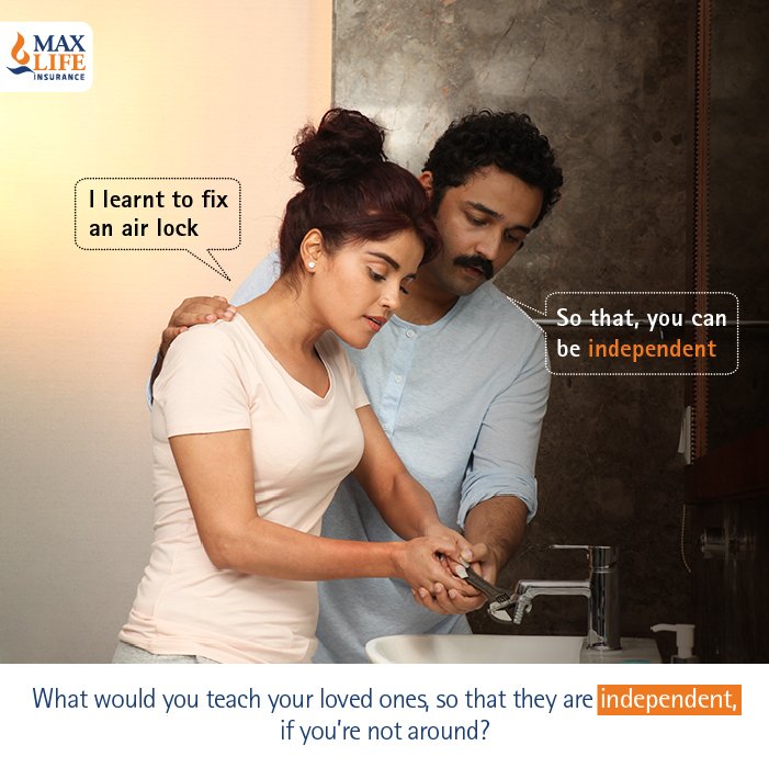 AxisMaxLifeIns's tweet photo. Teaching simple things can empower your spouse. Share an image/video &amp; tell us what you teach them &amp; win exciting prizes #EmpowerProtect https://t.co/l6SRyrukry