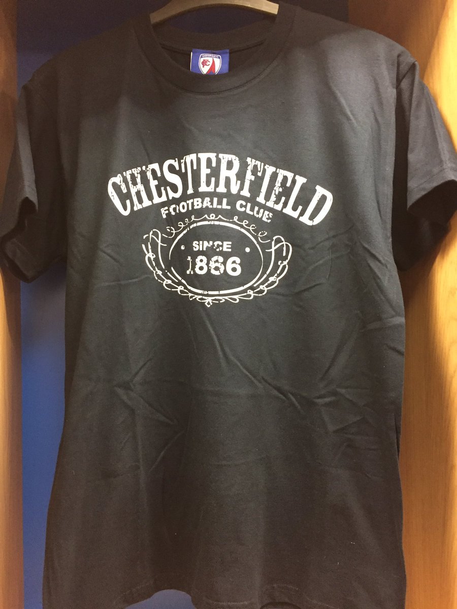 cfc_superstore's tweet photo. We've 2 new @ChesterfieldFC t-shirts in stock. The popular Verse Tee is back, now in charcoal and we have the Whiskey Tee new in. £15 each https://t.co/iBvgFd10PZ
