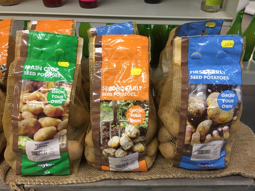 Hortyphil's tweet photo. Seed Potatoes Now in Stock@ £3.99 a Bag!!!#link nurseries Powick!! https://t.co/j8cfoq5aOF