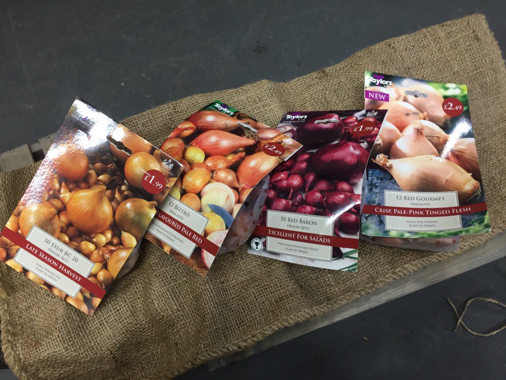 Hortyphil's tweet photo. Onion Sets Now in stock from £1.99!! #link nurseries,Powick!!! https://t.co/M8RlHDgh7J