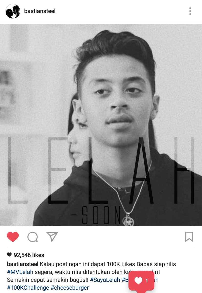 bastiansteel's tweet photo. 7500 Like lagi di IG abang. #MVLelah !! https://t.co/EjeEXXGExK