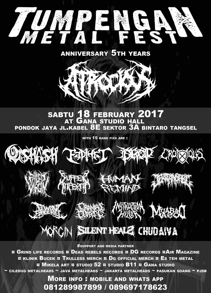 Tumpengan metal fest 18 February 2017 w/ QISHASH