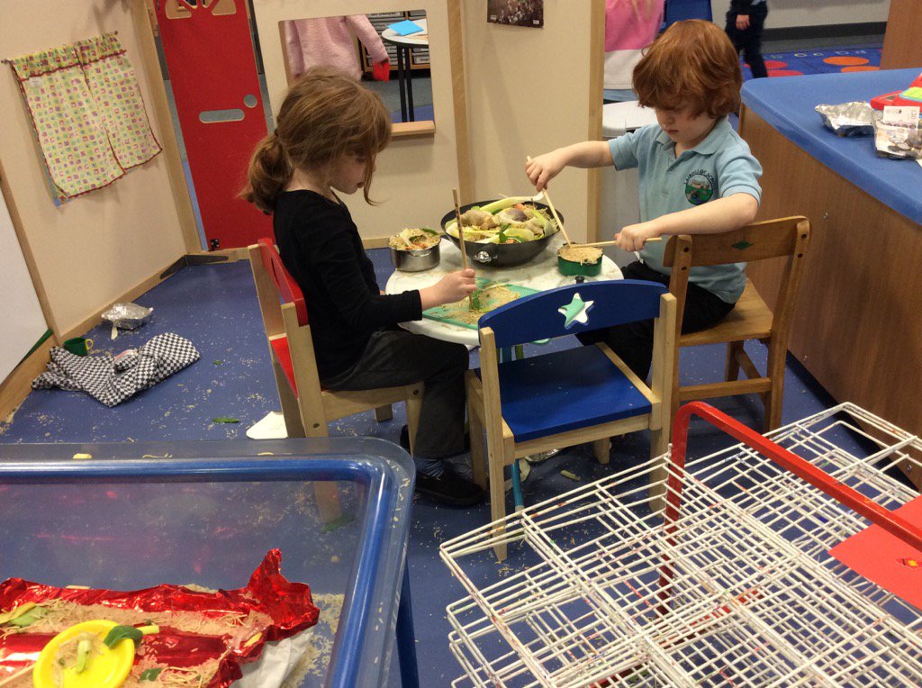 lairhillockps's tweet photo. The nursery children are enjoying eating out in our Chinese restaurant. Enjoy your meal! https://t.co/bBylii83Th