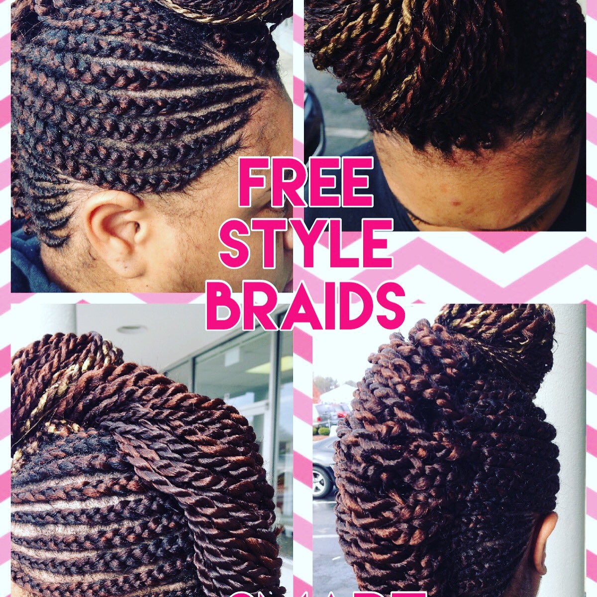 SmartBraids's tweet image. $20 OFF BOX BRAIDS, $20 OFF KINKY TWIST, $20 OFF SENEGALESE TWIST ,$20 OFF MICRO BRAIDS $20 OFF CROCHET